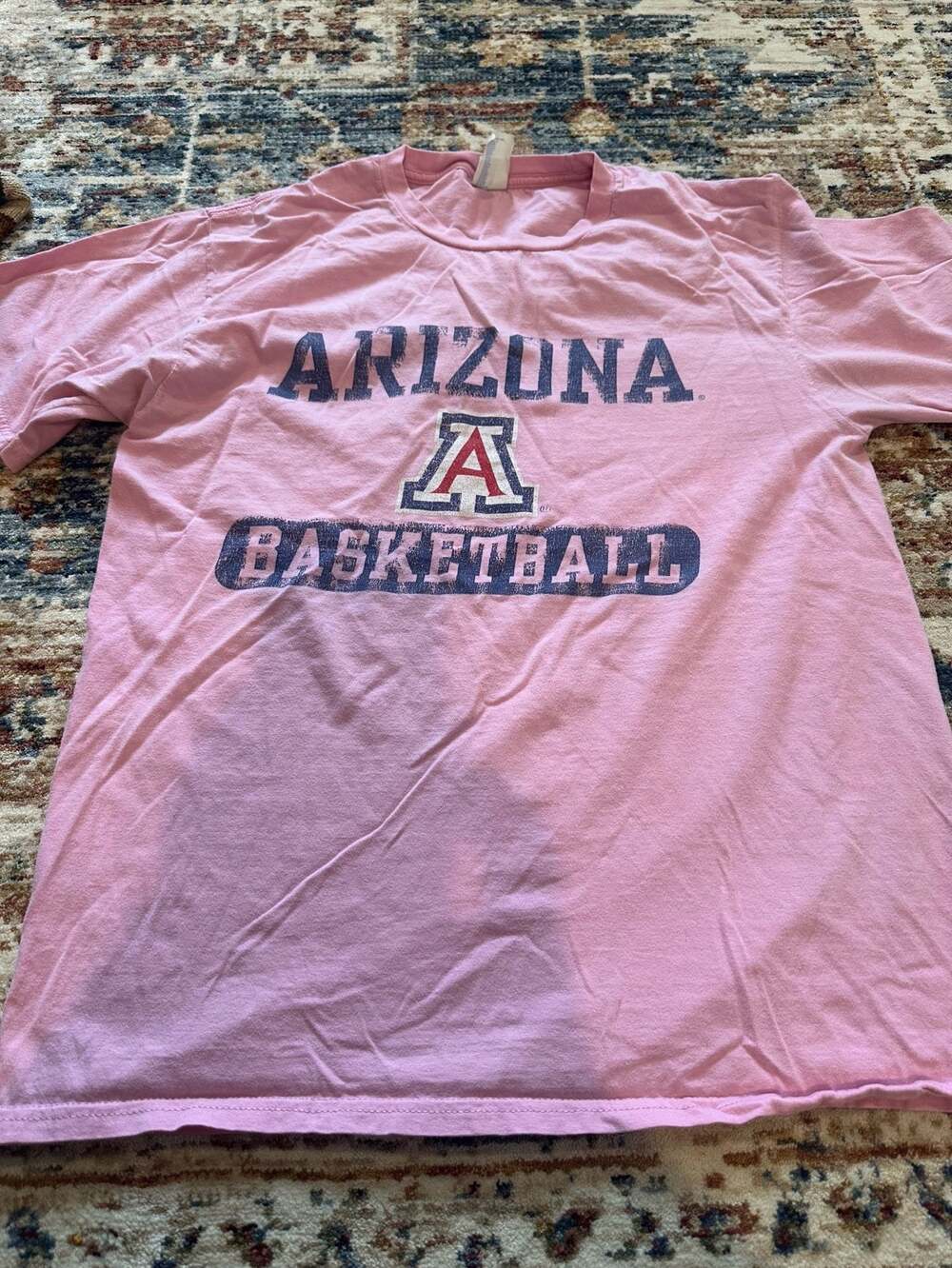 Port & Company Arizona Wildcats Basketball Pink T-Shirt Size M